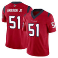 H.Texans #51 Will Anderson Jr. Player Red Limited Vapor F.U.S.E. Home Game Gdoa Stitched Jerseys