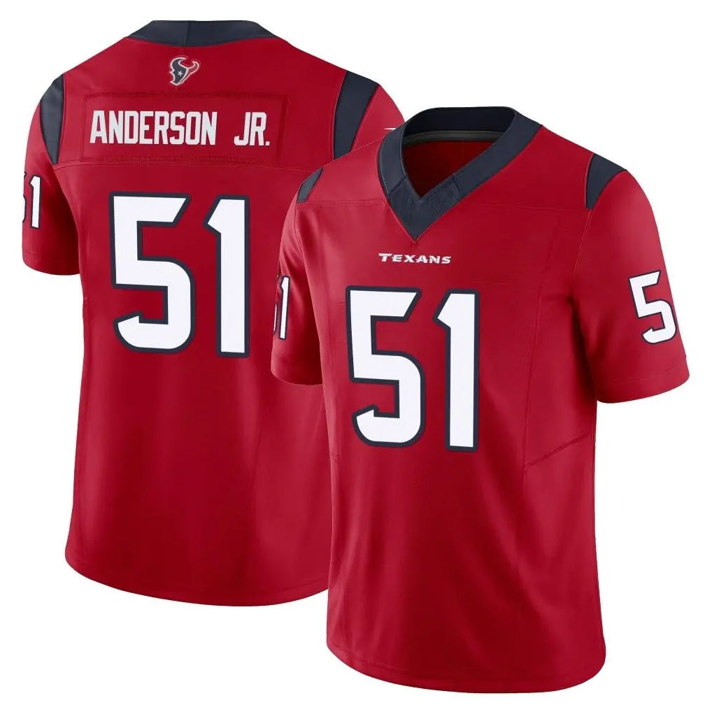 H.Texans #51 Will Anderson Jr. Player Red Limited Vapor F.U.S.E. Home Game Gdoa Stitched Jerseys