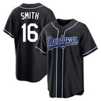 LA.Dodgers #16 Will Smith Player Black Carbon Limited Home Fdoa Stitched Jerseys