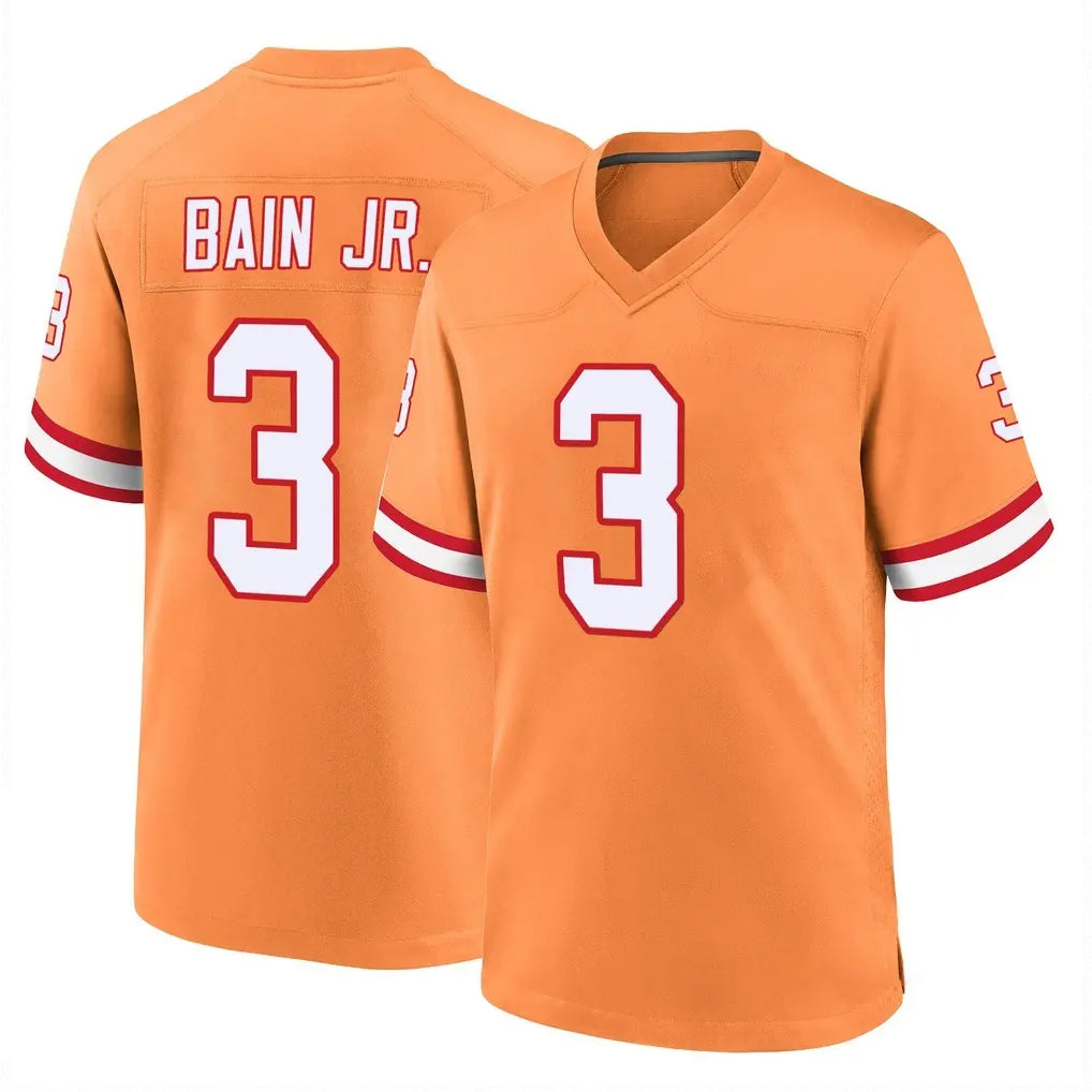 TB.Buccaneers #3 Rueben Bain Jr. Player Orange Throwback Home Game Gdoa Stitched Jerseys