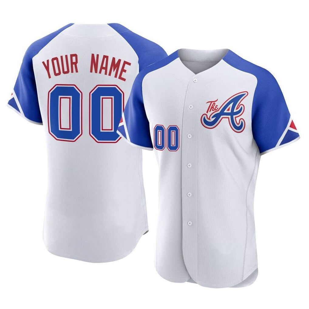 Custom A.Braves White City Connect Limited Elite Home Game Any Name & Number Gdoa Stitched Jerseys