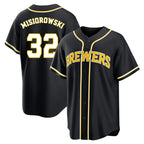 M.Brewers #32 Jacob Misiorowski Player Black Fashion Out Home Game Fdoa Stitched Jerseys