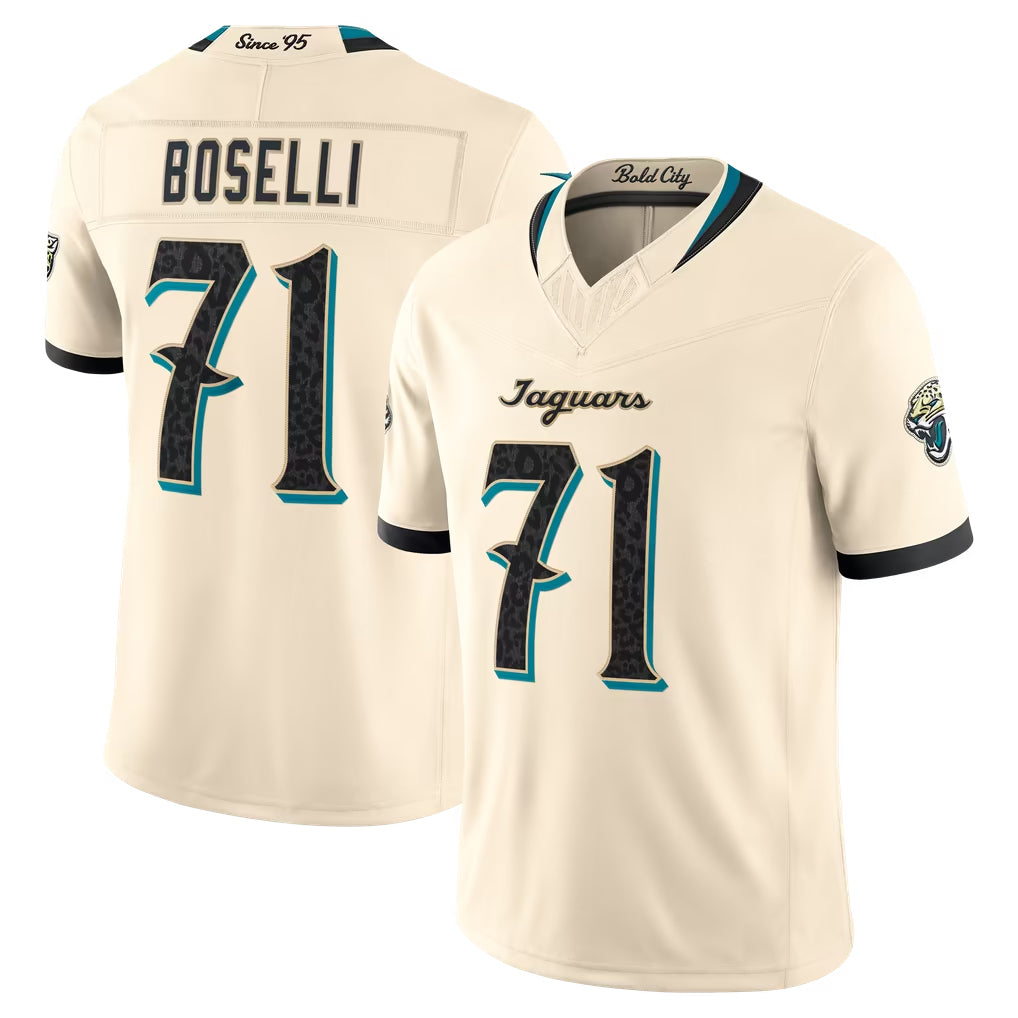 J.Jaguars #71 Tony Boselli?Player Natural Limited 2026 Rivalries Collection Game Gdoa Stitched Jerseys