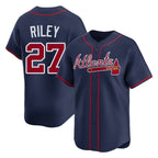 A.Braves #27 Austin Riley Player Navy Limited Home Game Gdoa Stitched Jerseys