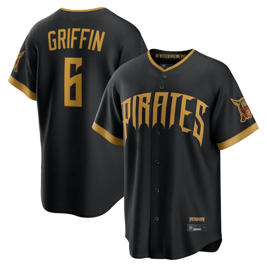 P.Pirates #6 Konnor Griffin Player Black 2026 City Connect Home Game Fdoa Stitched Jerseys