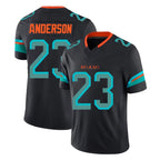 M.Dolphins #23 Zayne Anderson Player Black Limited Pitch Rivalries Collection Home Game Gdoa Stitched Jerseys