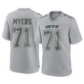 NY.Jets #71 Josh Myers Player Gray Limited Atmosphere Fashion Home Game Gdoa Stitched Jerseys