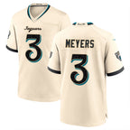 J.Jaguars #3 Jakobi Meyers Player Natural 2026 Rivalries Collection Game Gdoa Stitched Jerseys