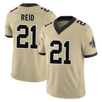 NO.Saints #21 Justin Reid Player Gold Limited Vapor F.U.S.E. Home Game Gdoa Stitched Jerseys