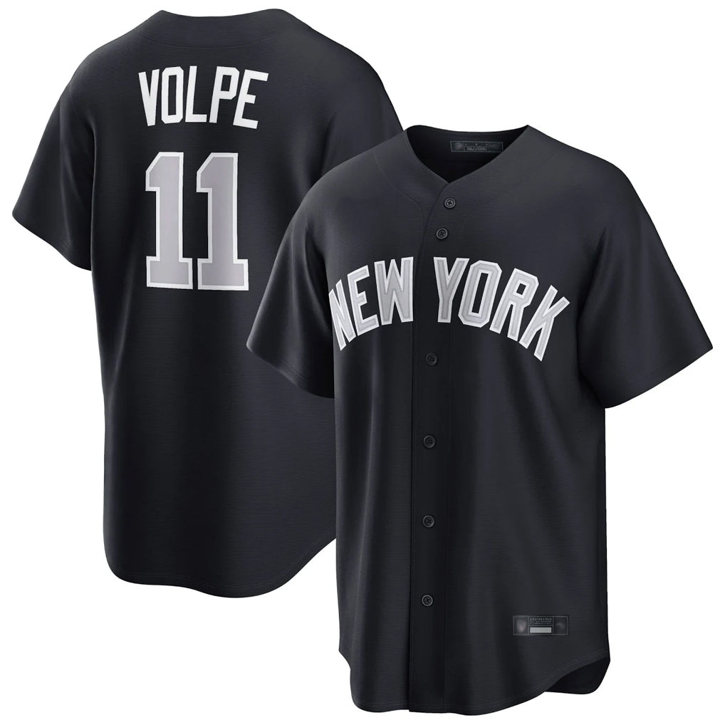 NY.Yankees #11 Anthony Volpe Player Navy Home Game Fdoa Stitched Jerseys