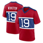 NY.Giants #19 Jameis Winston Player Red Century Home Game Gdoa Stitched Jerseys