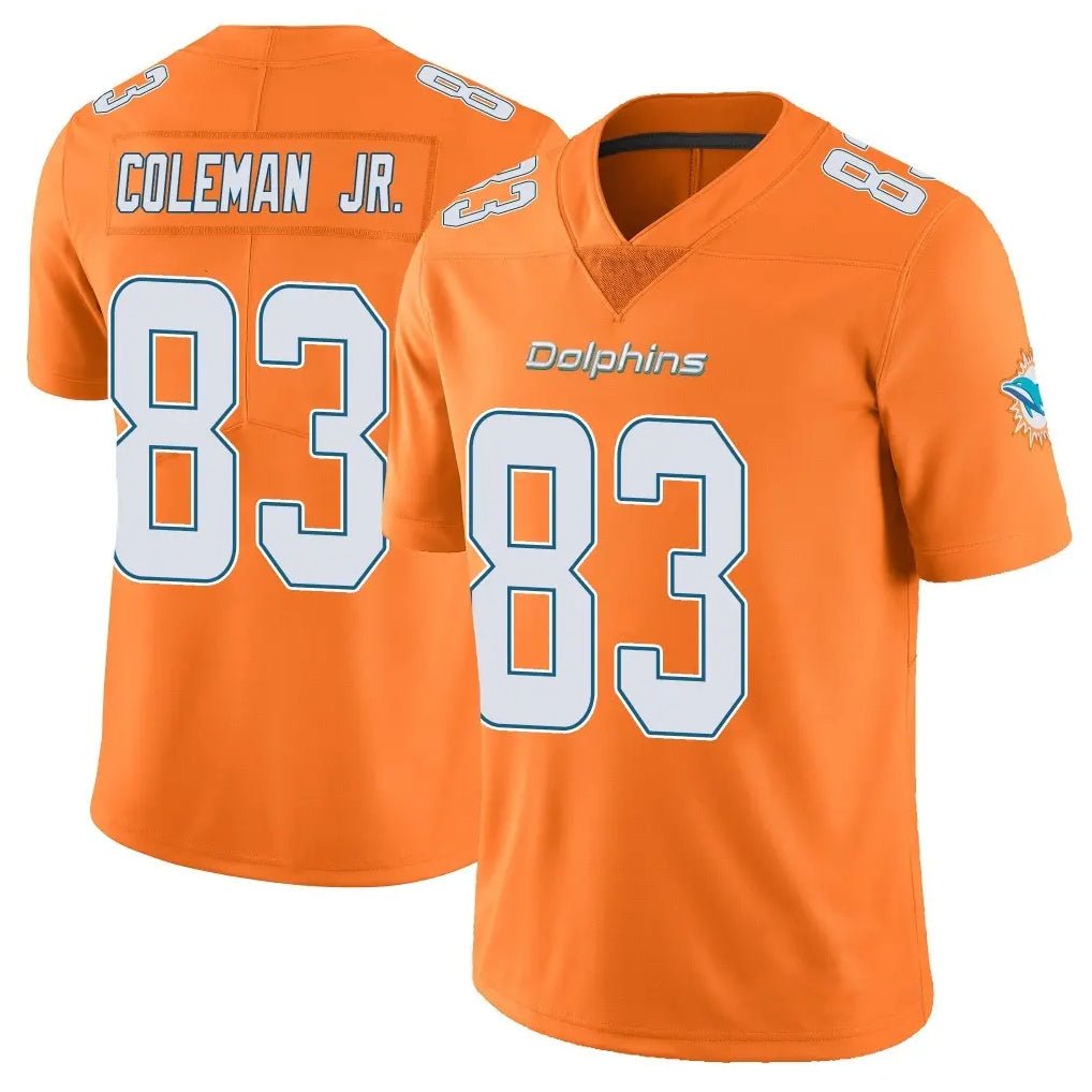 M.Dolphins #83 Kevin Coleman Jr. Player Orange Limited Home Game Gdoa Stitched Jerseys