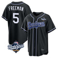 LA.Dodgers #5 Freddie Freeman Player Black World Series Black Carbon Limited Home Fdoa Stitched Jerseys