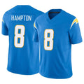 LA.Chargers #8 Omarion Hampton Player Blue Limited Vapor F.U.S.E. Home Game Gdoa Stitched Jerseys