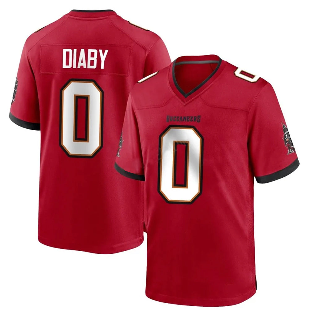 TB.Buccaneers #0 Yaya Diaby Player Red Home Game Gdoa Stitched Jerseys