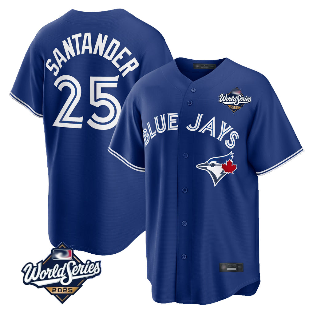 T.Blue Jays #25 Anthony Santander Player Navy 2025 World Series Home Limited Fdoa Stitched Jerseys