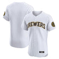 M.Brewers ## Brewers Blank Player White Stripes Home Limited Elite Fdoa Stitched Jerseys