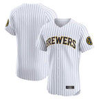 M.Brewers ## Brewers Blank Player White Stripes Home Limited Elite Fdoa Stitched Jerseys
