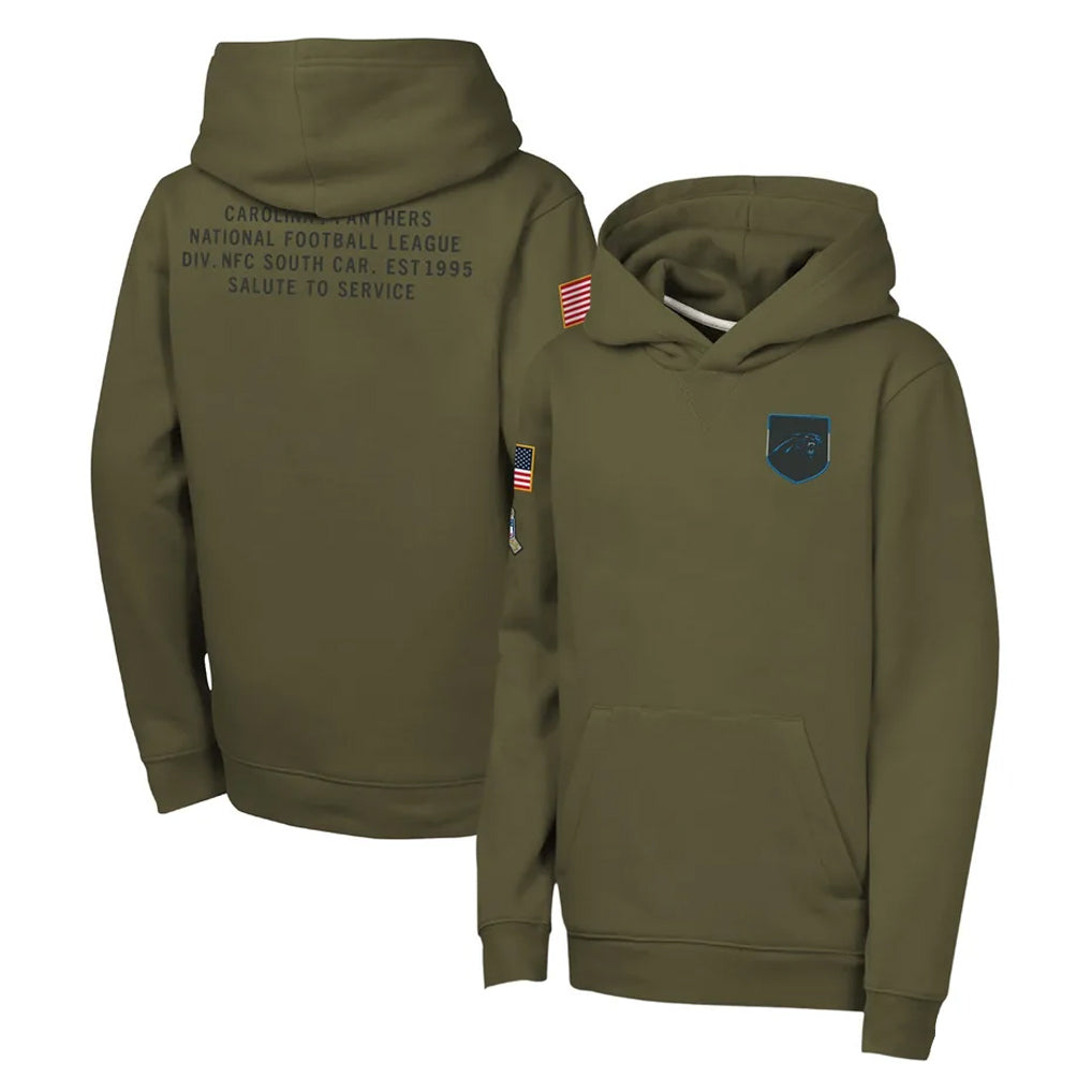 C.Panthers ## Panthers Blank Player Olive Salute to Service Hoodies Game Gdoa Stitched Jerseys
