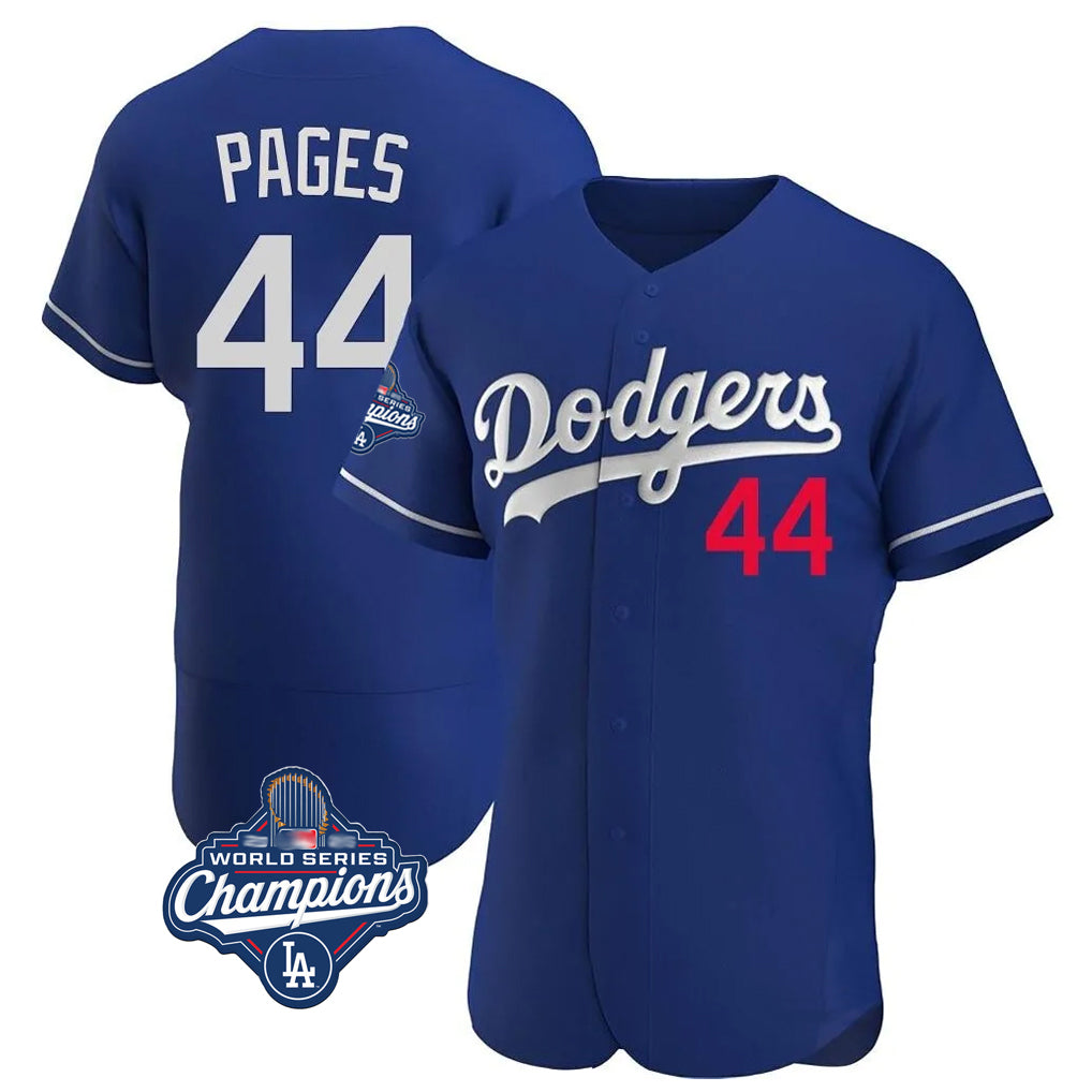 LA.Dodgers #44 Andy Pages Player Royal World Series Meet Limited Elite Home Fdoa Stitched Jerseys