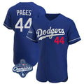 LA.Dodgers #44 Andy Pages Player Royal World Series Meet Limited Elite Home Fdoa Stitched Jerseys