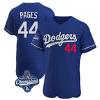 LA.Dodgers #44 Andy Pages Player Royal World Series Meet Limited Elite Home Fdoa Stitched Jerseys
