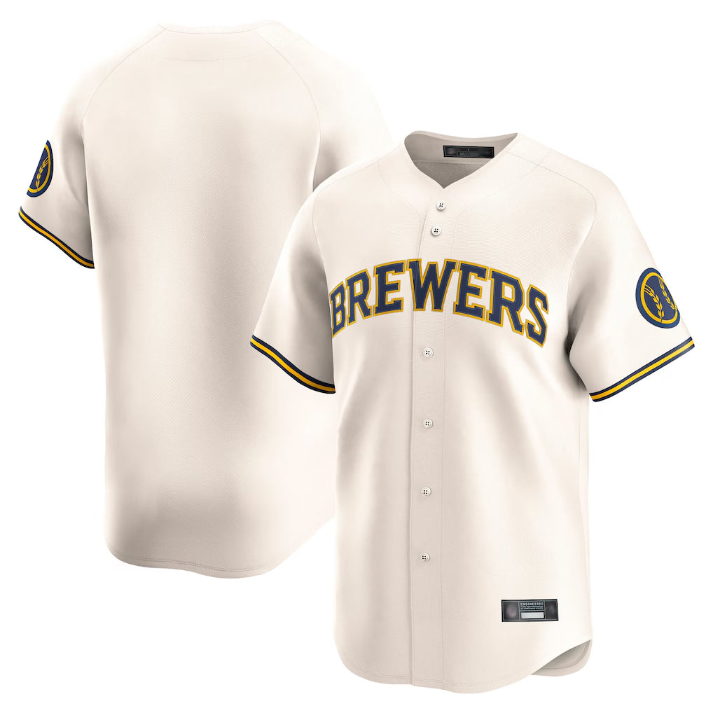 M.Brewers ## Brewers Blank Player Cream Home Limited Game Fdoa Stitched Jerseys