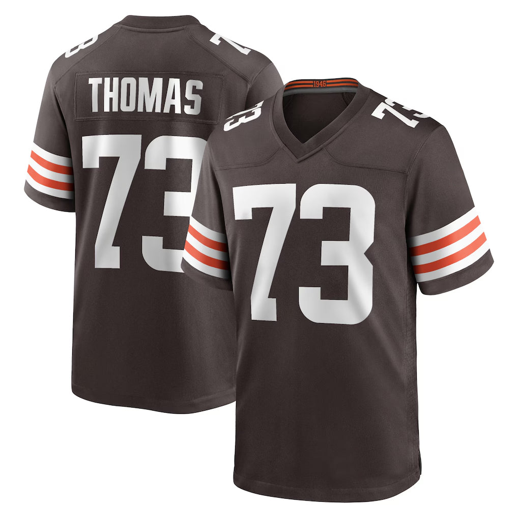 C.Browns #73 Joe Thomas Player Brown Home Game Gdoa Stitched Jerseys