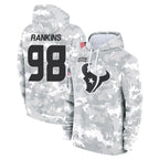 H.Texans #98 Sheldon Rankins Player Arctic Camo Salute to Service Hoodies Limited Game Gdoa Stitched Jerseys