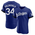 LA.Dodgers #34 Fernando Valenzuela Player Royal City Connect Elite Home Fdoa Stitched Jerseys