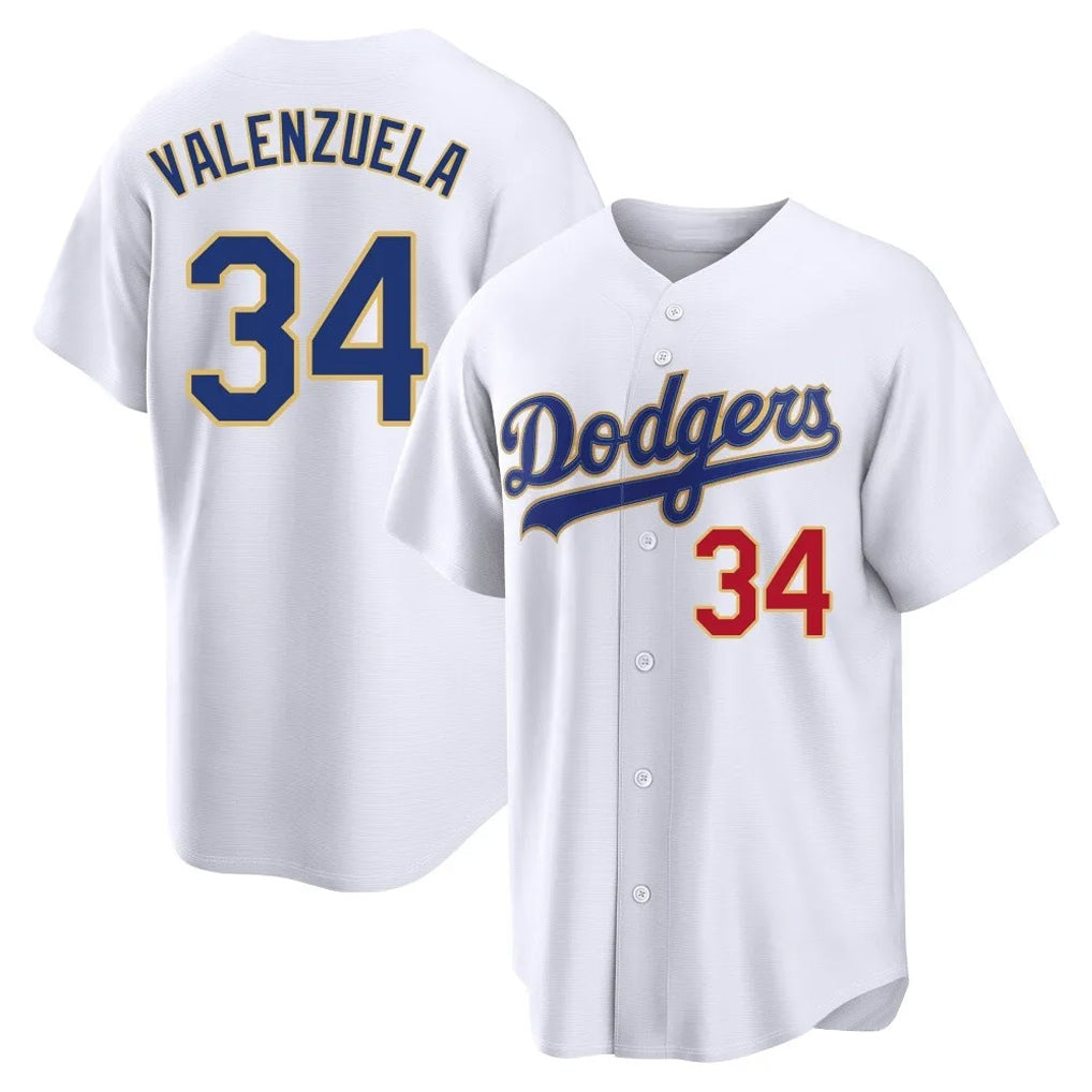 LA.Dodgers #34 Fernando Valenzuela Player Gold White 2026 Collection Stadium Limited Fdoa Stitched Jerseys