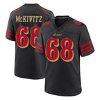 SF.49ers #68 Colton McKivitz Player Black Rivalries Collection Home Game Gdoa Stitched Jerseys