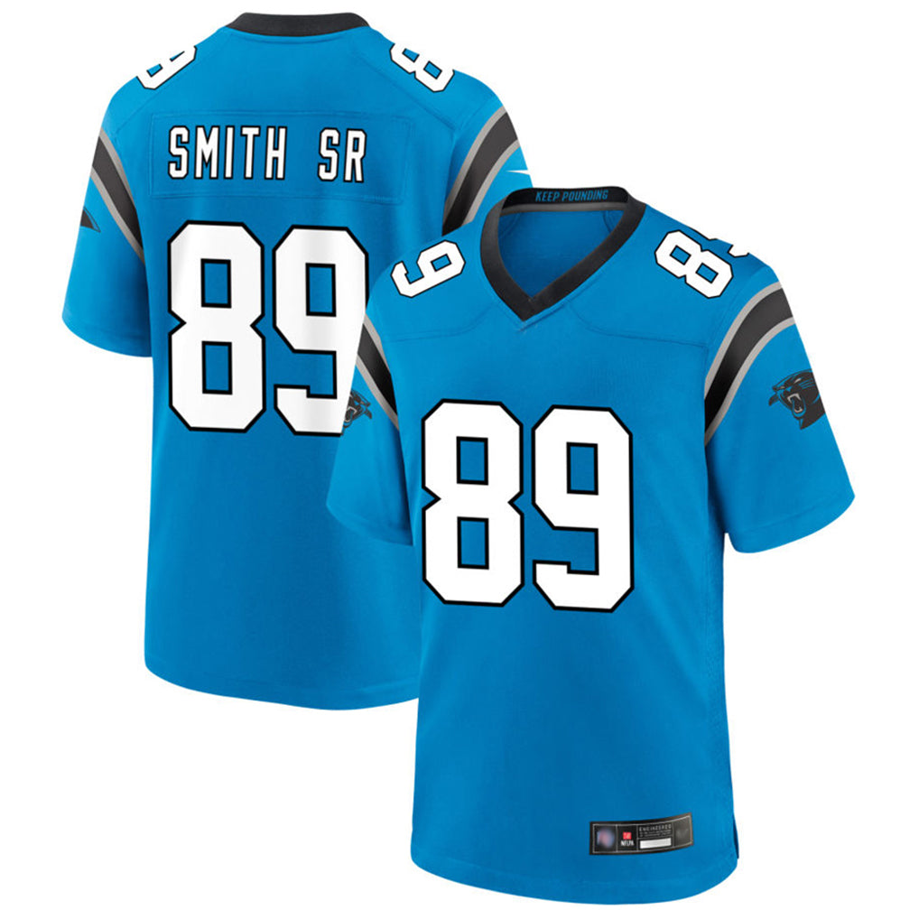 C.Panthers #89 Steve Smith Sr Player Blue Home Game Gdoa Stitched Jerseys