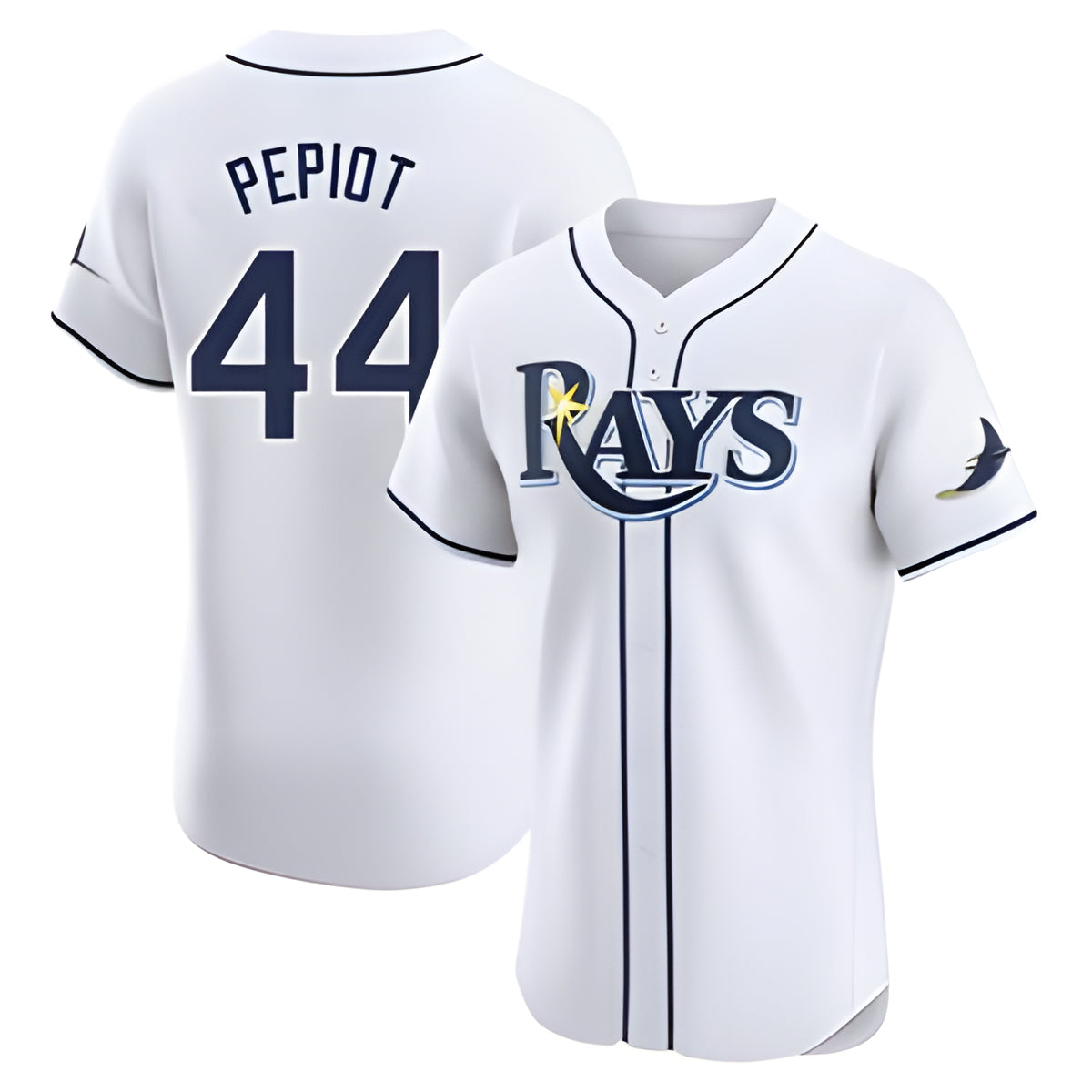 T.Bay Rays #44 Ryan Pepiot Player White Home Limited Elite Fdoa Stitched Jerseys