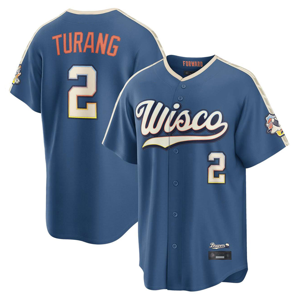 M.Brewers #2 Brice Turang Player Blue 2026 City Connect Home Game Fdoa Stitched Jerseys
