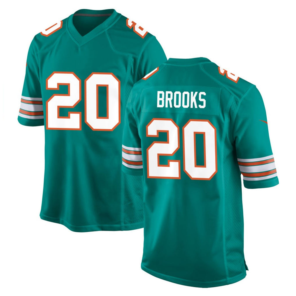 M.Dolphins #20 Jordyn Brooks Player Aqua Alternate Home Game Gdoa Stitched Jerseys