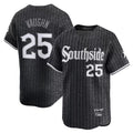 C.White Sox #25 Andrew Vaughn Player Black City Connect Limited Home Gdoa Stitched Jerseys