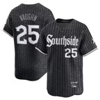C.White Sox #25 Andrew Vaughn Player Black City Connect Limited Home Gdoa Stitched Jerseys