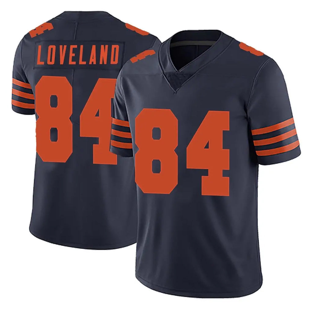 C.Bears #84 Colston Loveland Player Navy Blue Alternate Vapor Untouchable Limited Gdoa Stitched Jerseys