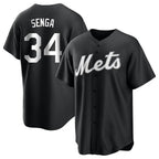 NY.Mets #34 Kodai Senga Player Black Home Game Fdoa Stitched Jerseys