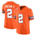 D.Broncos #2 Pat Surtain II Player Orange Limited Alternate Vapor F.U.S.E. Throwback Game Gdoa Stitched Jerseys