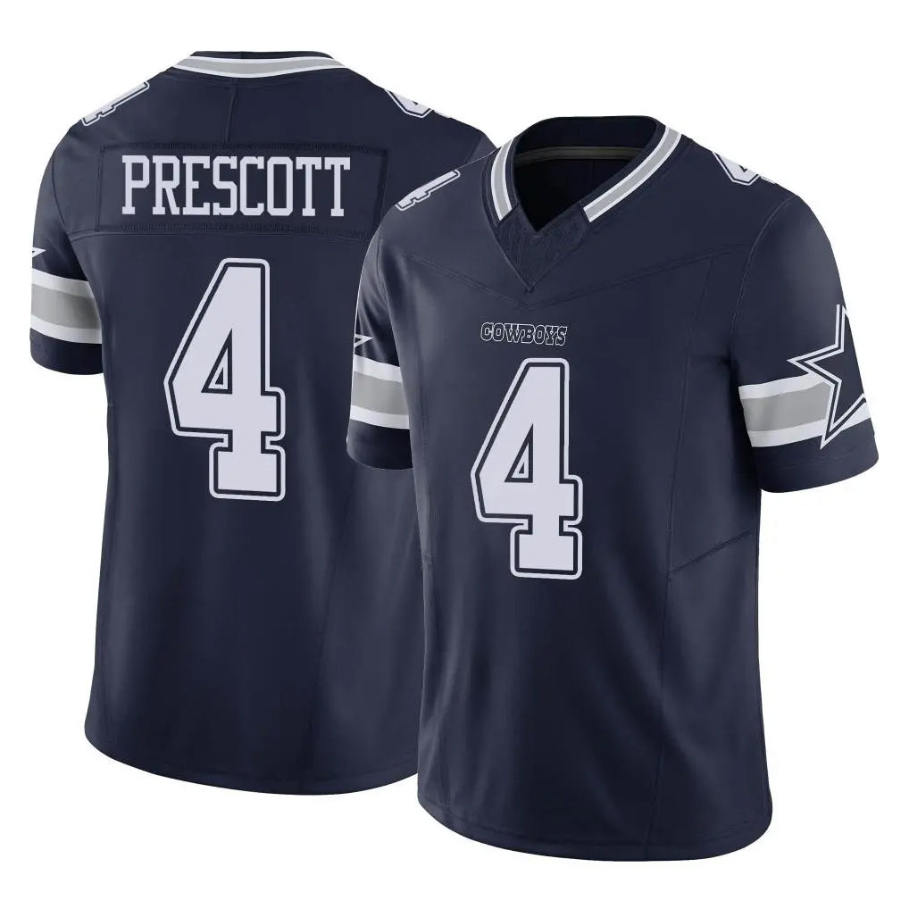 D.Cowboys #4 Dak Prescott Player Navy Limited Vapor F.U.S.E. Home Game Gdoa Stitched Jerseys