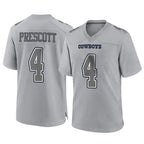 D.Cowboys #4 Dak Prescott Player Gray Atmosphere Fashion Home Game Gdoa Stitched Jerseys