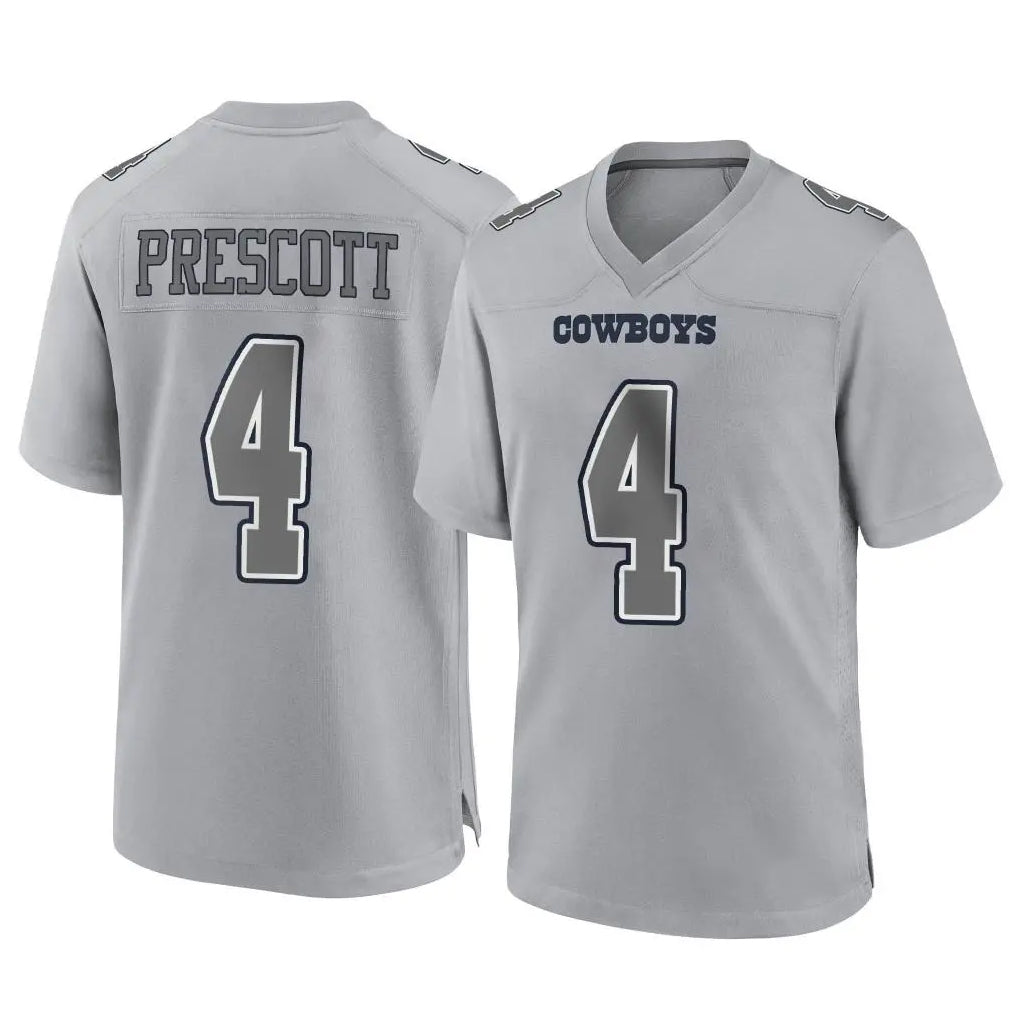 D.Cowboys #4 Dak Prescott Player Gray Atmosphere Fashion Home Game Gdoa Stitched Jerseys