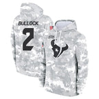 H.Texans #2 Calen Bullock Player Arctic Camo Salute to Service Hoodies Limited Game Gdoa Stitched Jerseys