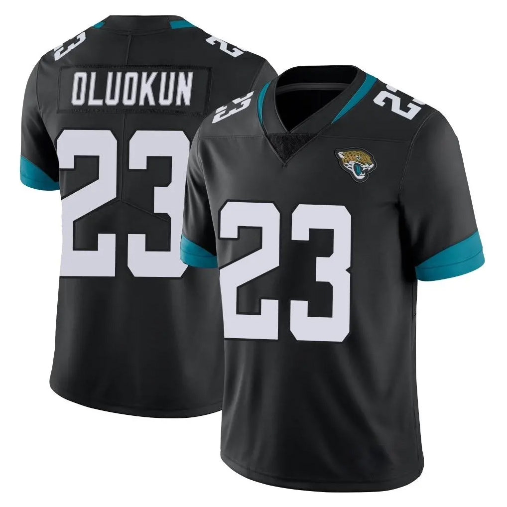 J.Jaguars #23 Foyesade Oluokun Player Black Vapor Untouchable Limited Home Game Gdoa Stitched Jerseys