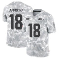 S.Seahawks #18 Elijah Arroyo Player Arctic Camo Limited Salute To Service Home Game Gdoa Stitched Jerseys