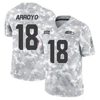 S.Seahawks #18 Elijah Arroyo Player Arctic Camo Limited Salute To Service Home Game Gdoa Stitched Jerseys