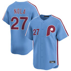 P.Phillies #27 Aaron Nola Player Light Blue Home Limited Fdoa Stitched Jerseys