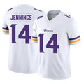 M.Vikings #14 Jauan Jennings Player White Limited Vapor F.U.S.E. Home Game Gdoa Stitched Jerseys